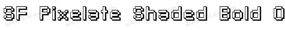 SF Pixelate Shaded Bold Oblique字体转换
